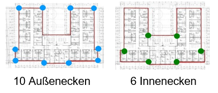 HasenbeinPlus Beispiel Anzahl der Außen- und Innenecken am Gebäude