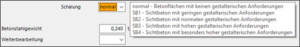 HasenbeinPlus Screenshot Betonstütze Auswahl der Schalung